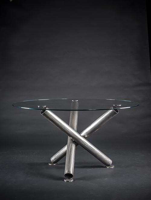 Odf Round Table With Tubular Legs
